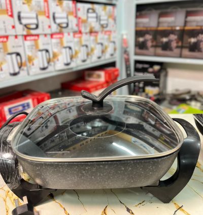 Electric Non-Stick Multi-Purpose Skillet with Glass Lid – Adjustable Temperature Control