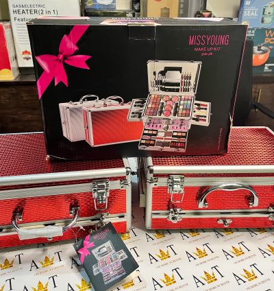 All in One Makeup Kit for Teens, 106 Pcs Professional Makeup Kit for Women Full Kit, Include Eyeshadow Palette, Lipstick Set, Concealer, Foundation, Lipgloss, Makeup Brush(Red)